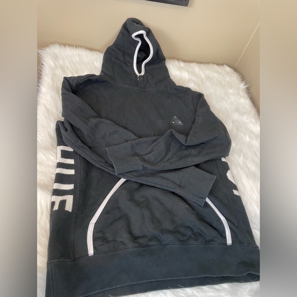 Huf Summit French Terry Black Hoodie with White Trim and spell outs - Picture 1 of 14